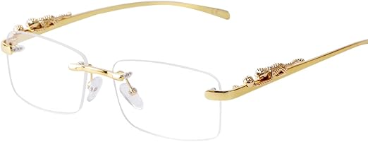 Vintage Rimless Sunglasses Colored Lens Sun Glasses