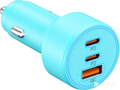 3-Port USB-C & USB-A Car Charger, for iPhone 17/16/15/14/13/12/11 Pro Max, iPad, Samsung Galaxy S25 S24/S23/S22, Pixel, Android